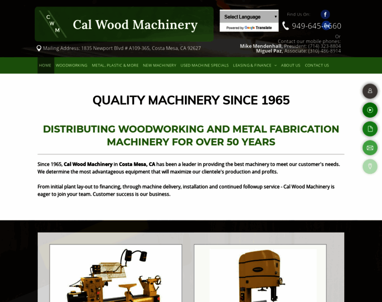 Calwoodmachinery.com thumbnail