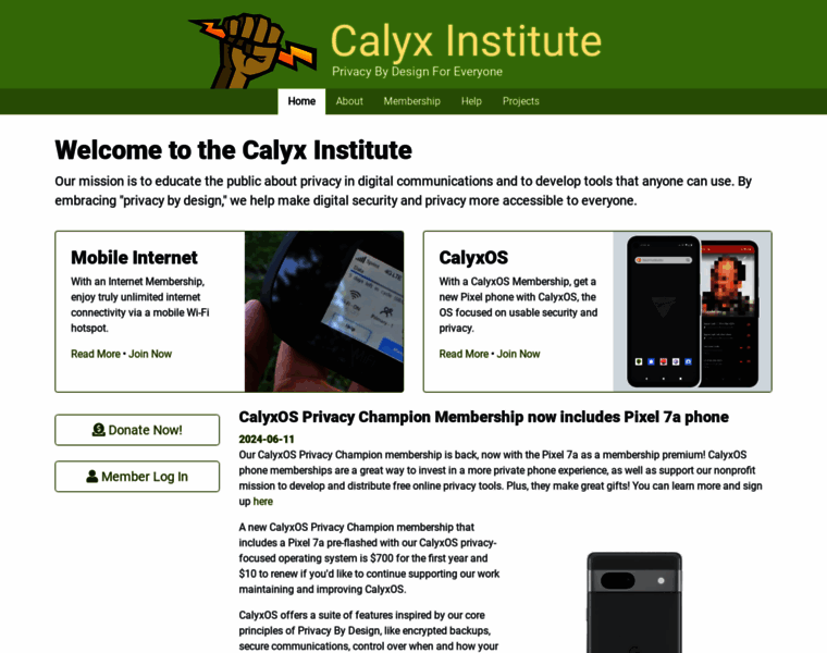Calyxinstitute.org thumbnail