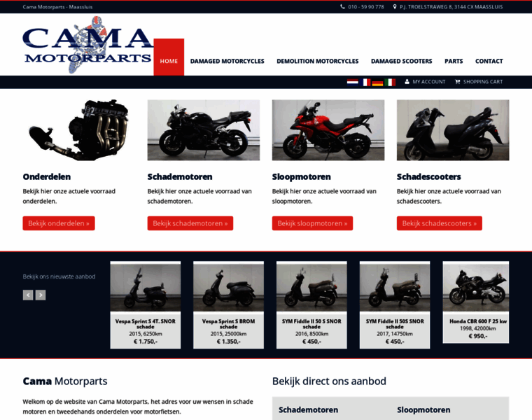 Cama-motorparts.nl thumbnail