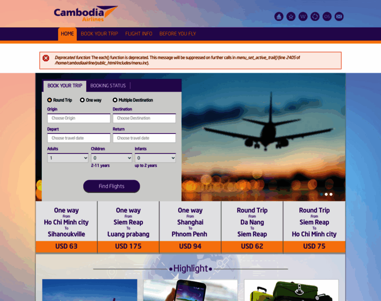 Cambodia-airlines.com thumbnail