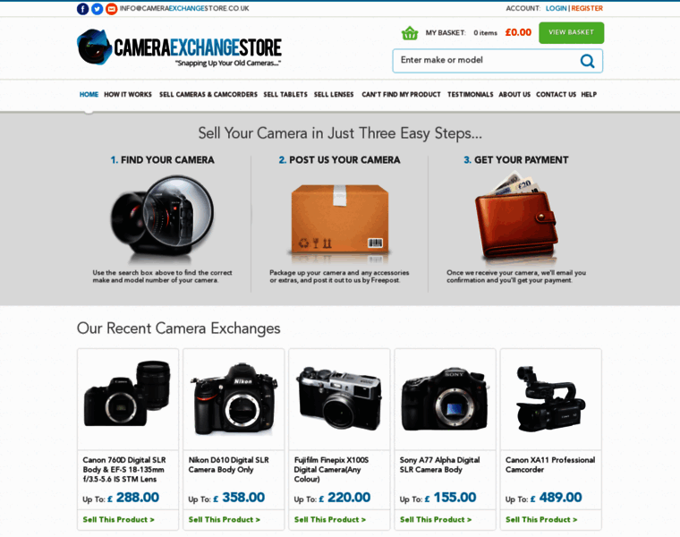 Cameraexchangestore.co.uk thumbnail