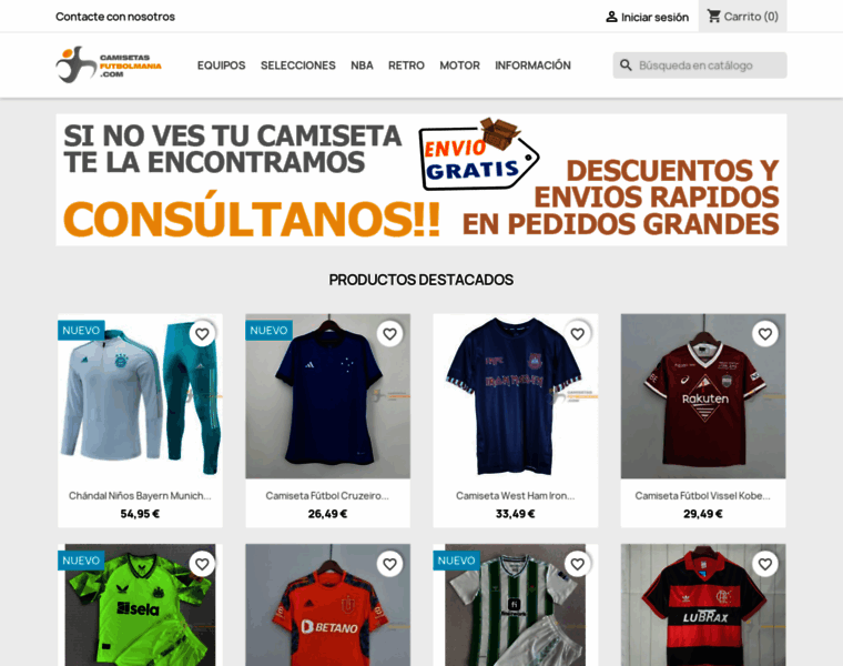 Camisetasfutbolmania.com thumbnail