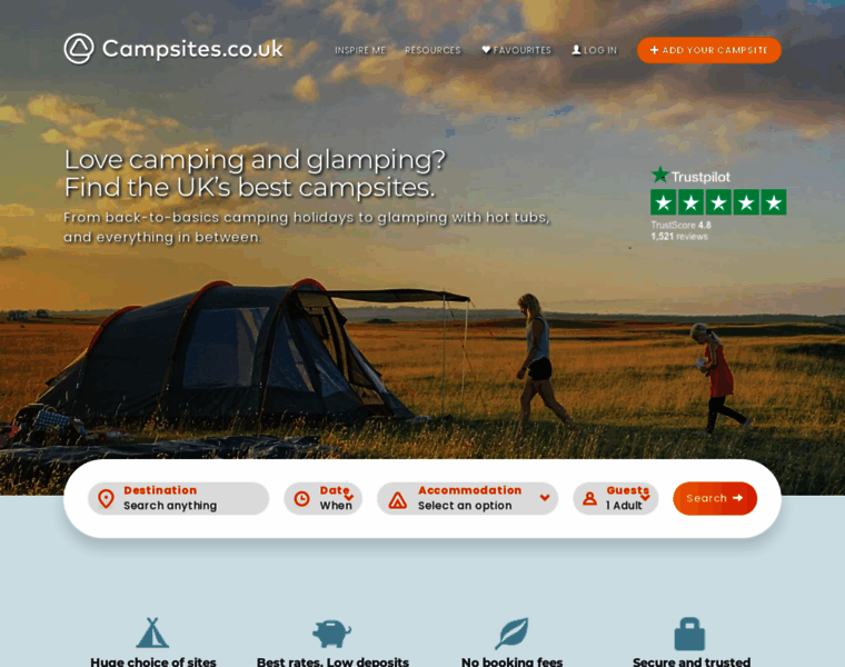 Camp-sites.co.uk thumbnail