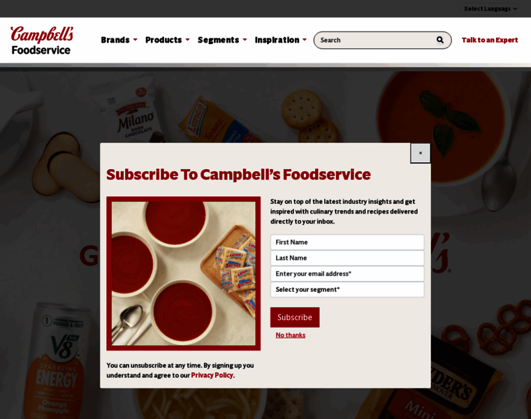 Campbellsfoodservice.com thumbnail