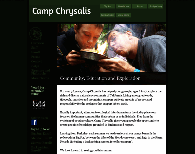 Campchrysalis.com thumbnail