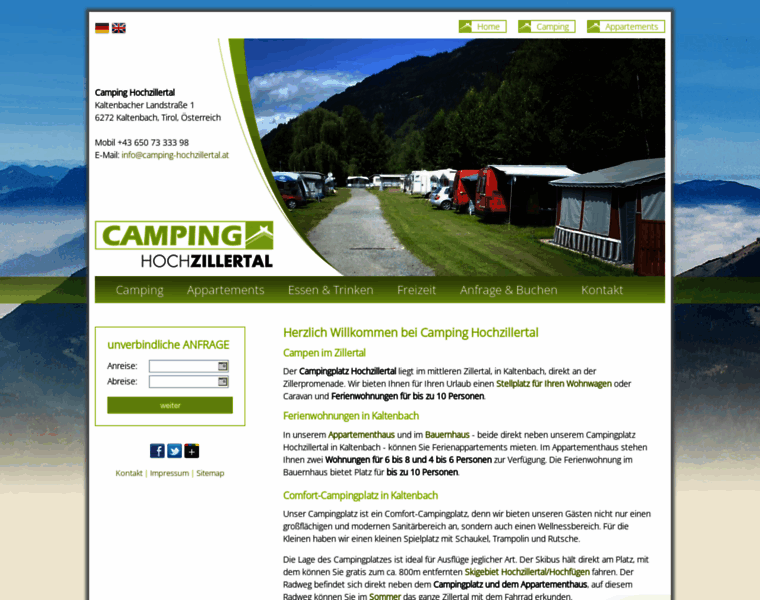 Camping-hochzillertal.at thumbnail