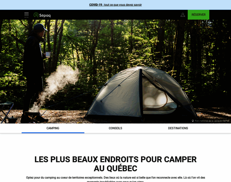 Camping.sepaq.com thumbnail