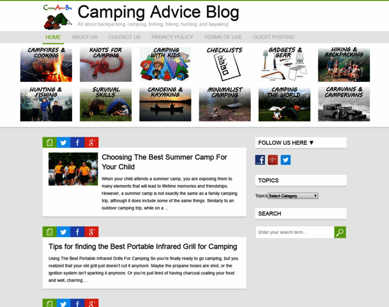 Campingadviceblog.com thumbnail