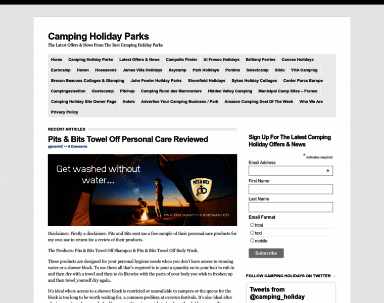 Campingholidayparks.com thumbnail