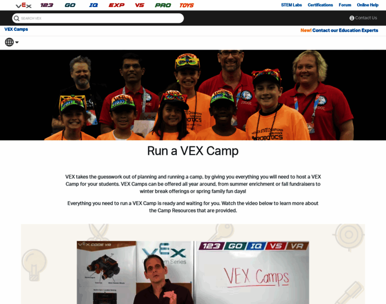 Camps.vex.com thumbnail