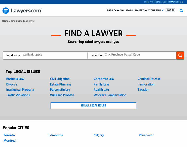Canada.lawyers.com thumbnail