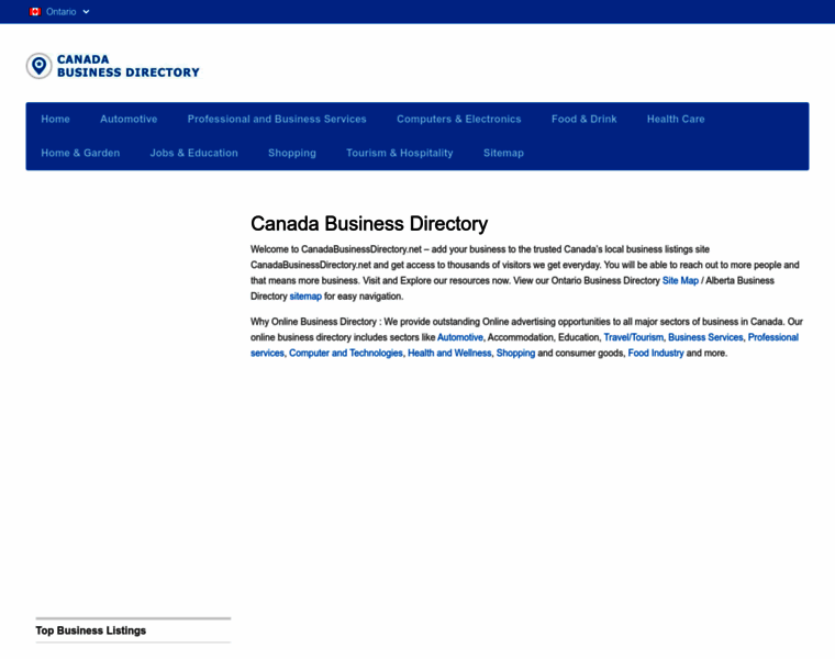 Canadabusinessdirectory.net thumbnail