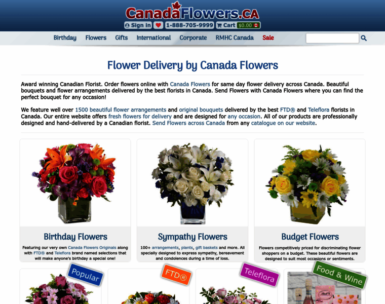 Canadaflowers.ca thumbnail