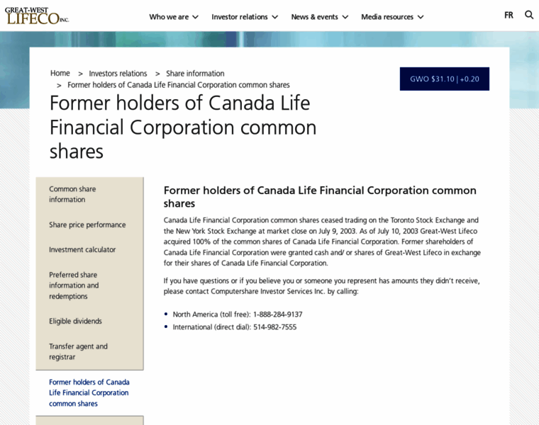 Canadalifefinancial.com thumbnail