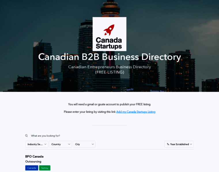 Canadastartups.ca thumbnail