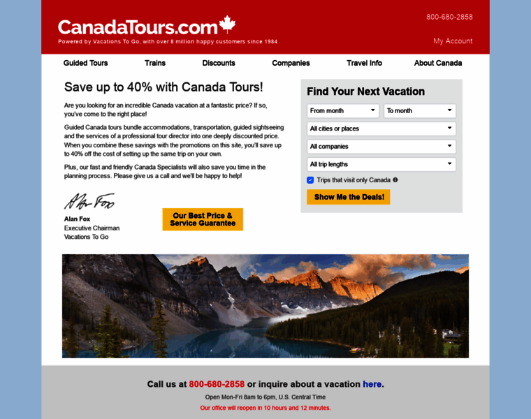 Canadatours.com thumbnail