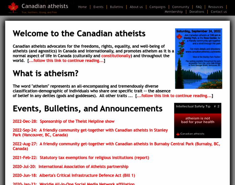 Canadianatheists.ca thumbnail