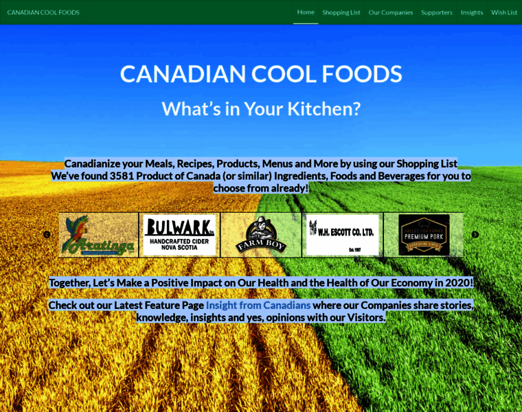 Canadiancoolfoods.com thumbnail