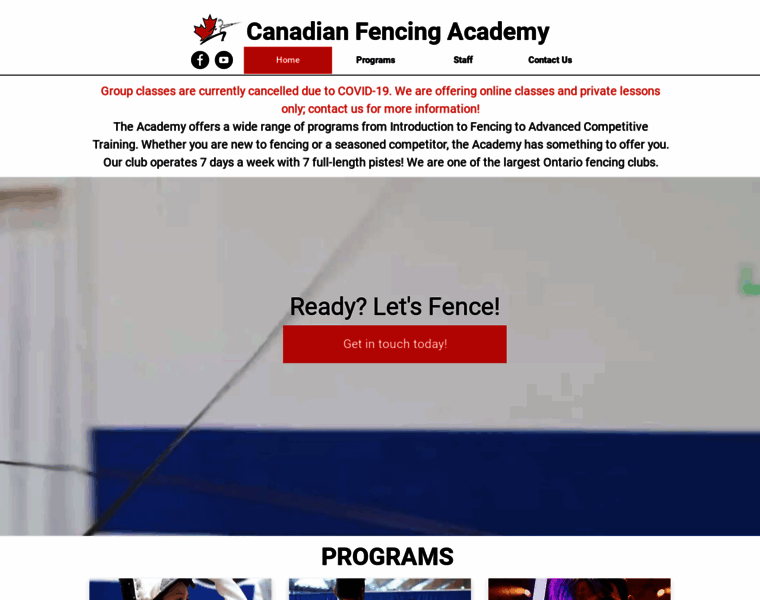 Canadianfencingacademy.ca thumbnail