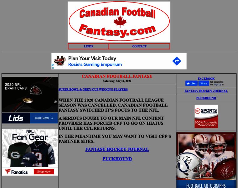 Canadianfootballfantasy.com thumbnail