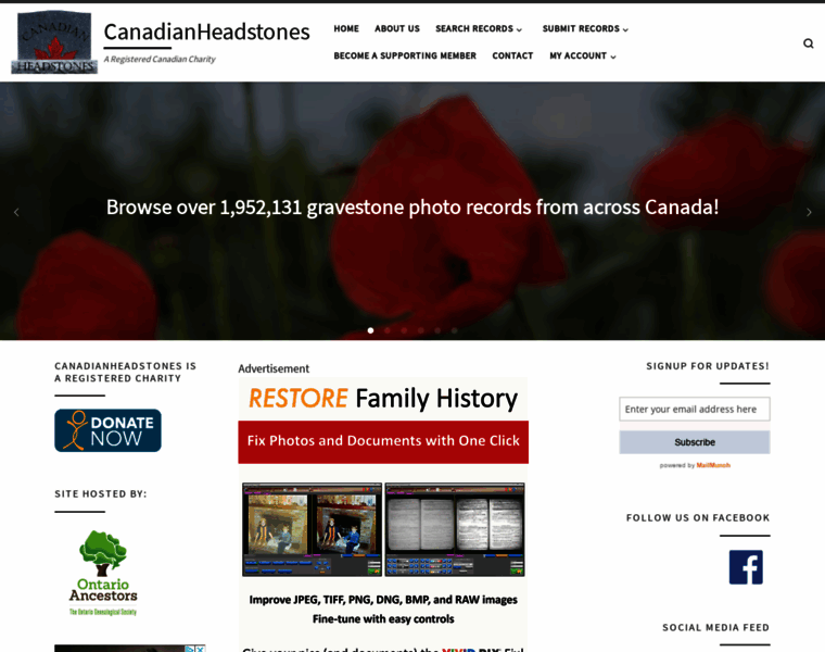 Canadianheadstones.com thumbnail