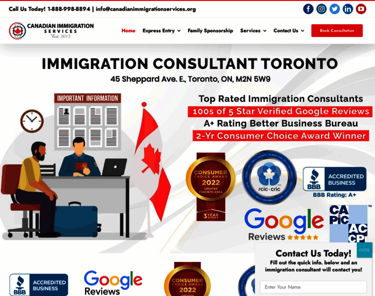 Canadianimmigrationservices.org thumbnail