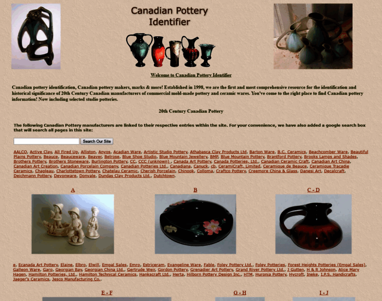 Canadianpotteryidentifier.com thumbnail