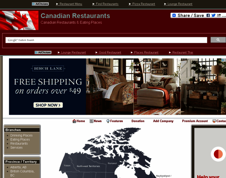 Canadianrestaurants.org thumbnail