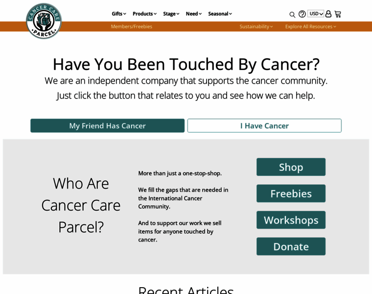 Cancercareparcel.com thumbnail