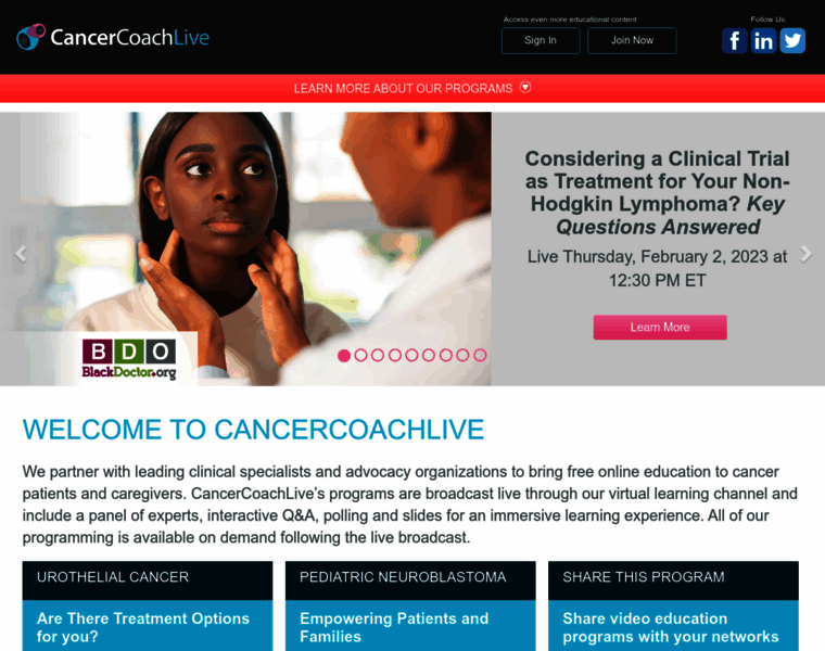 Cancercoachlive.com thumbnail