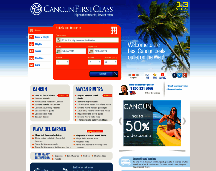 Cancunfirstclass.com thumbnail