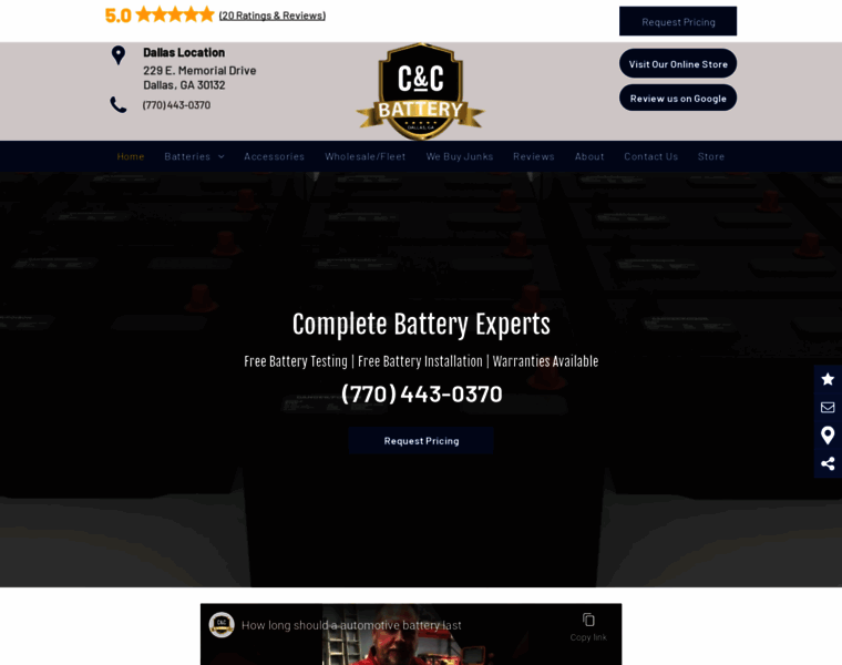 Candcbattery.com thumbnail