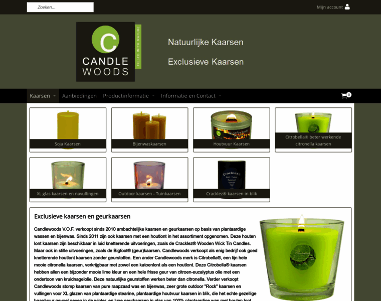 Candlewoods-kaarsen.nl thumbnail