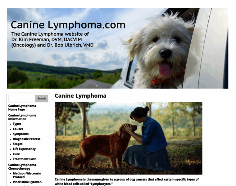 Caninelymphoma.com thumbnail