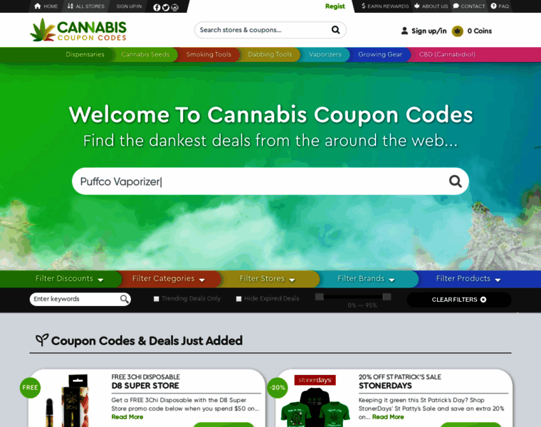 Cannabiscouponcodes.com thumbnail