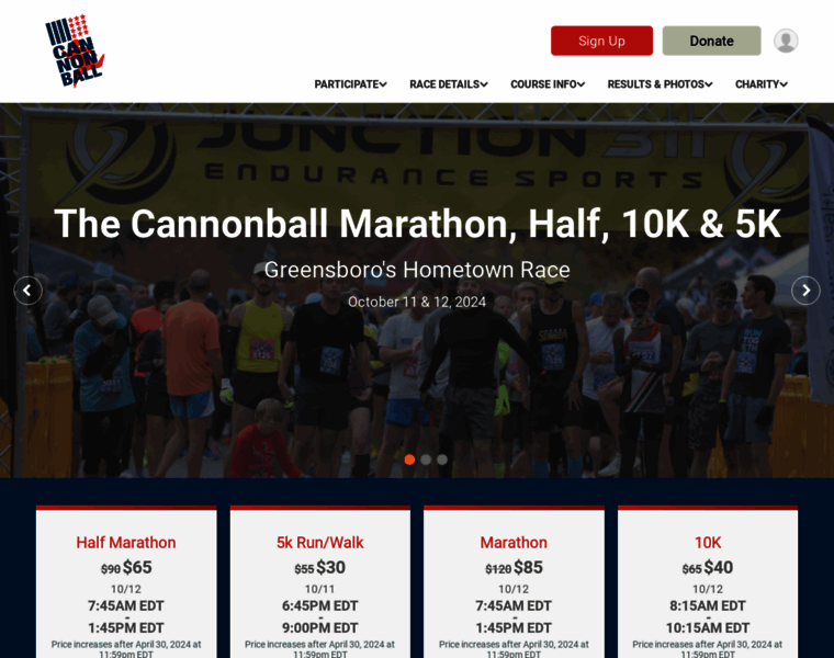Cannonballmarathon.com thumbnail