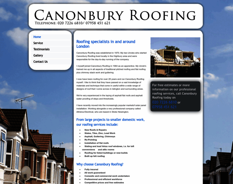Canonburyroofing.co.uk thumbnail