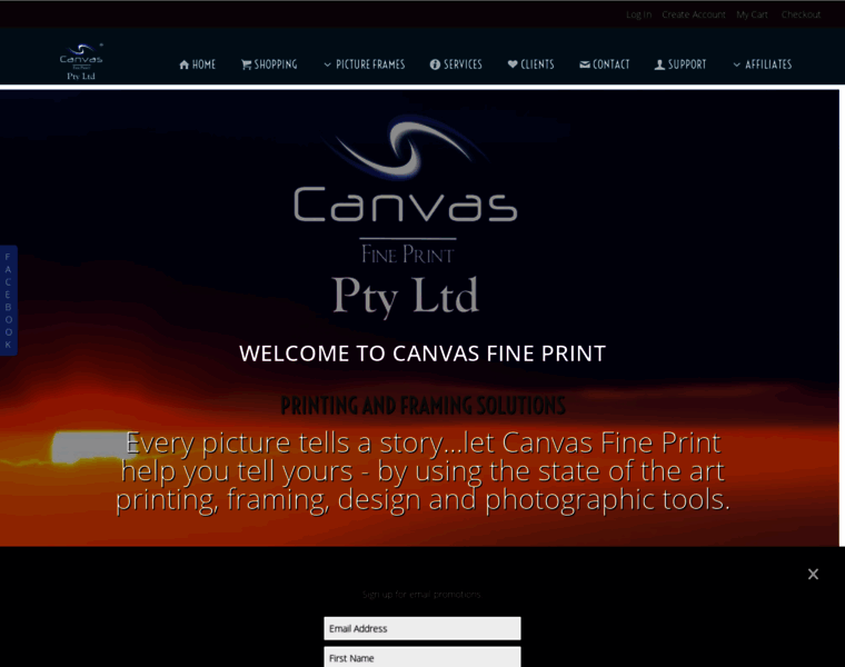 Canvasfineprint.com thumbnail