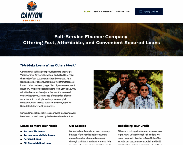 Canyonfinancialjerome.com thumbnail