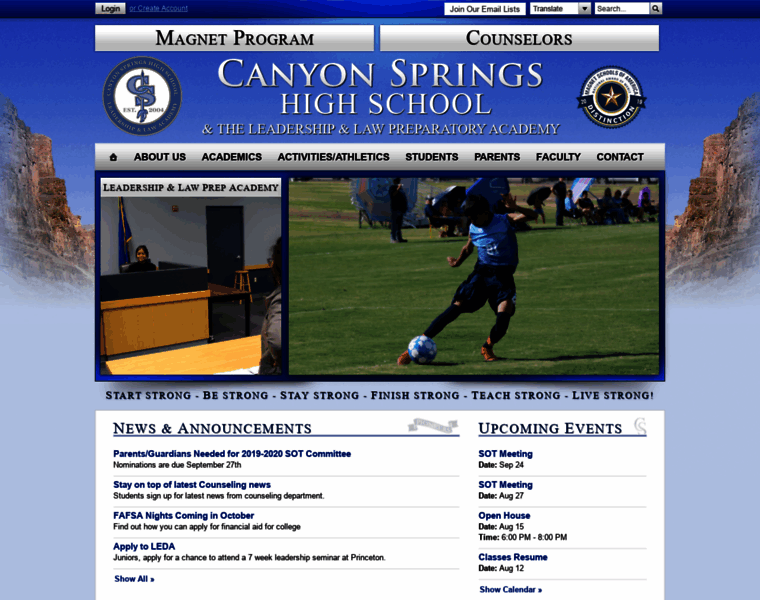 Canyonspringshighschool.org thumbnail