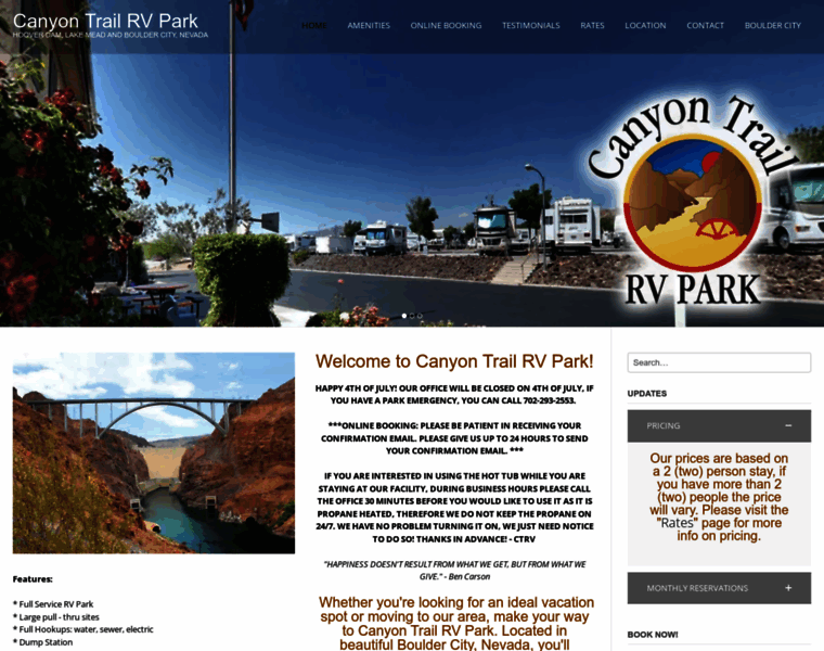 Canyontrailrvpark.com thumbnail