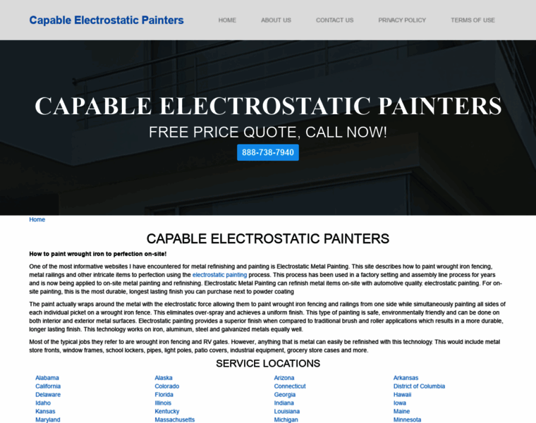 Capableelectrostaticpainters.com thumbnail