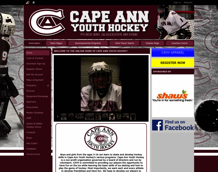 Capeannyouthhockey.com thumbnail