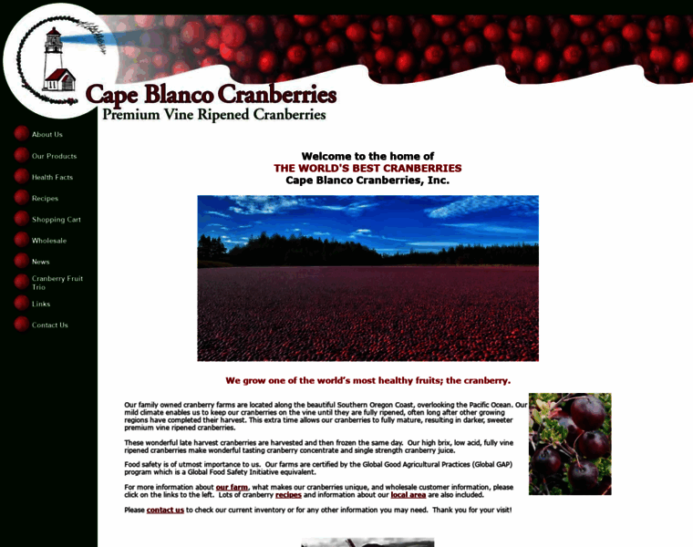 Capeblancocranberries.com thumbnail
