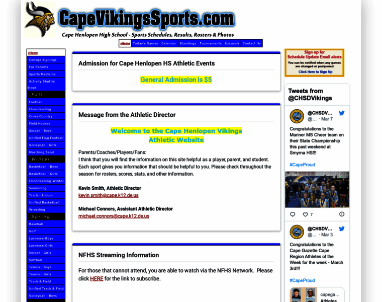 Capevikingssports.com thumbnail