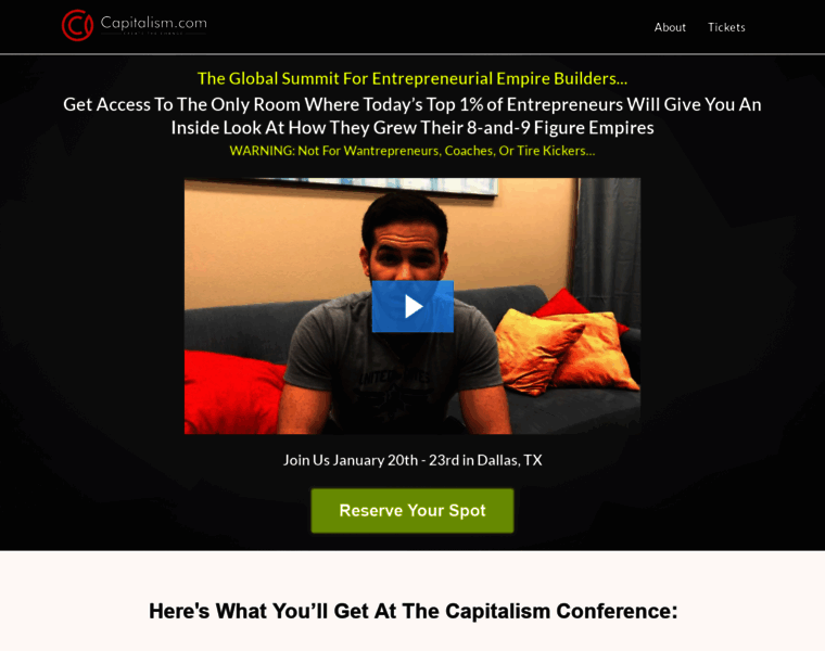 Capitalismconference.com thumbnail