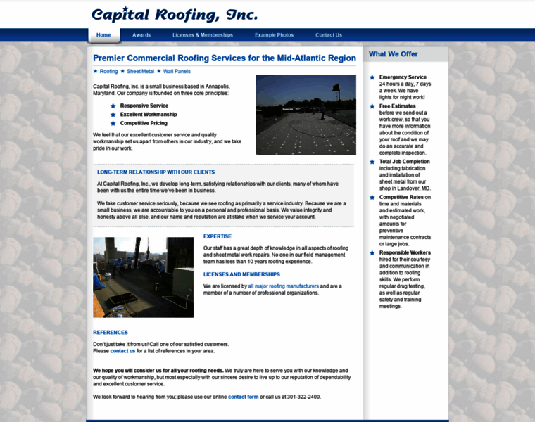 Capitalroofing.com thumbnail