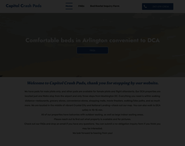 Capitolcrashpads.com thumbnail