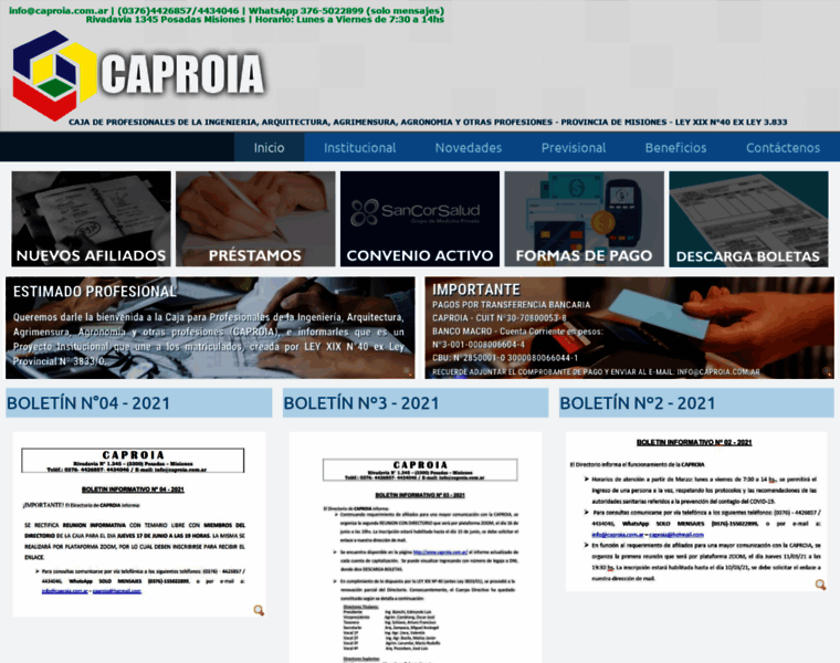 Caproia.com.ar thumbnail