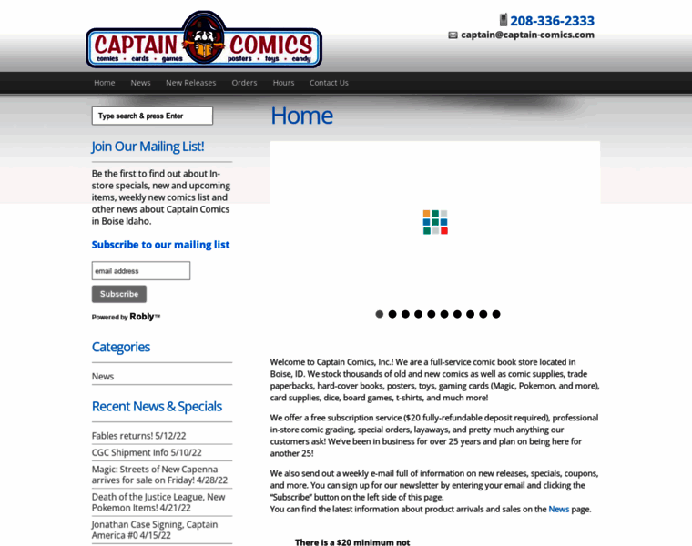 Captain-comics.com thumbnail
